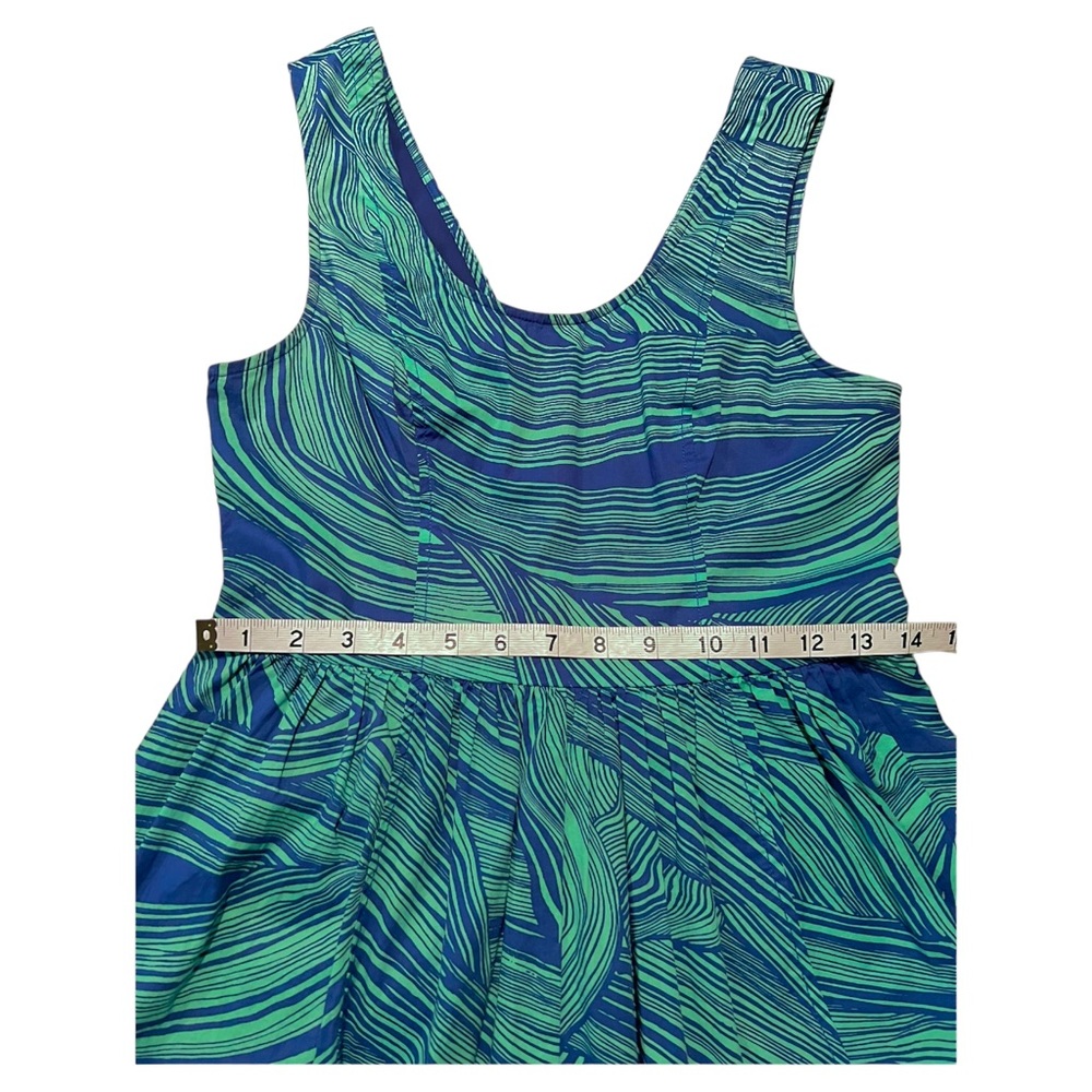 Plenty by Tracy Reese Size 6 Dress Tessa Marble Waves Sleeveless Fit & F… - Picture 7 of 10